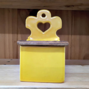 Yellow Ceramic Container
