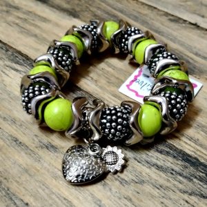 Lime/Silver Bracelet